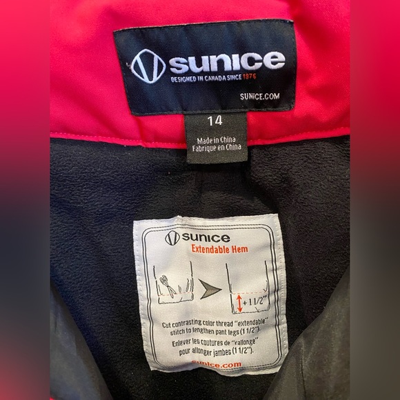 Sunice Girls Waterproof Insulated snow/ski pants size 14 - Picture 3 of 4
